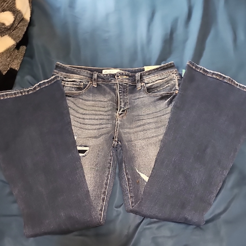 KanCan Blue Flare Wide Leg Jeans